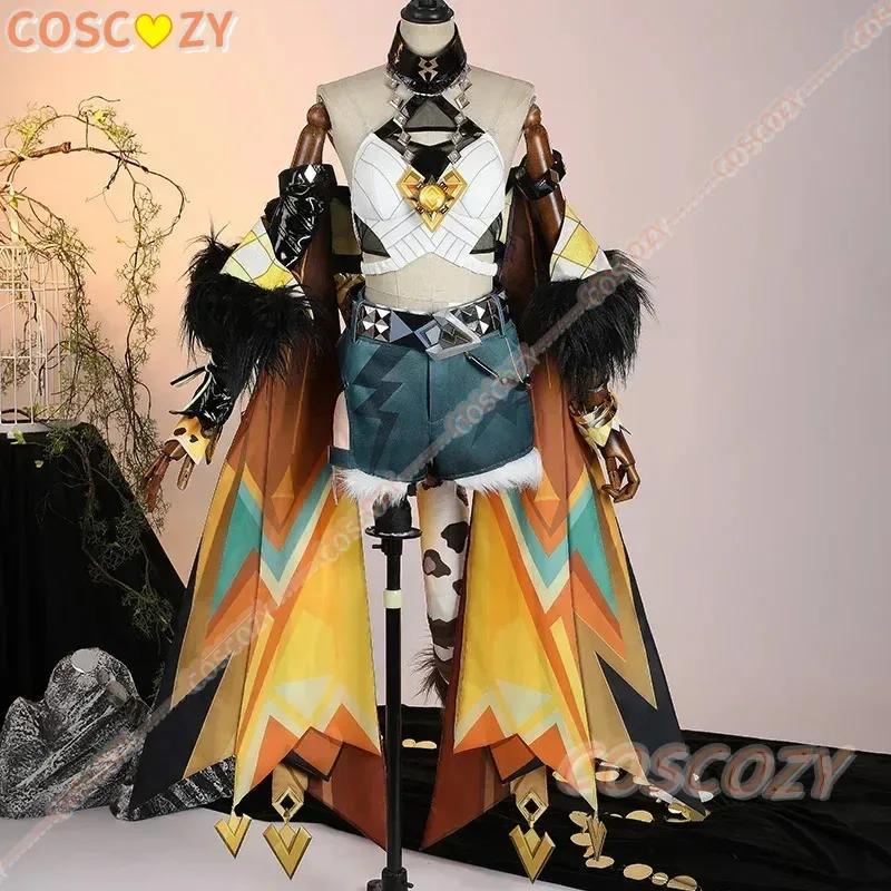 حديثا جينشين إمباكت زييلونين أزياء تنكرية للهالوين كرنفال اتفاقية لعب الأدوار لعبة غير موحدة شعر مستعار آذان ذيل مجموعة للمرأة