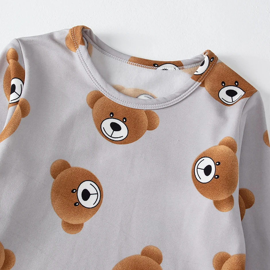 2-teiliges Kinder-Set mit niedlichem Cartoon-Motiv, mehrfarbig, für Frühling/Herbst, wärmend, bequem und schweißabsorbierend, für Jungen/Mädchen, ideal für zu Hause. – Detail 9
