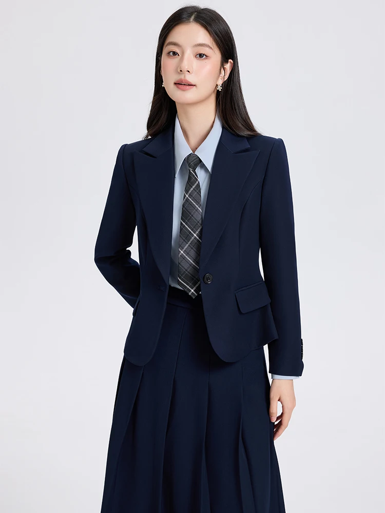 Milk White Women's Suit Jacket 2026 Spring Autumn New Professional Career Interview Commute Outfit Set Stylish Slim Fit Long ...