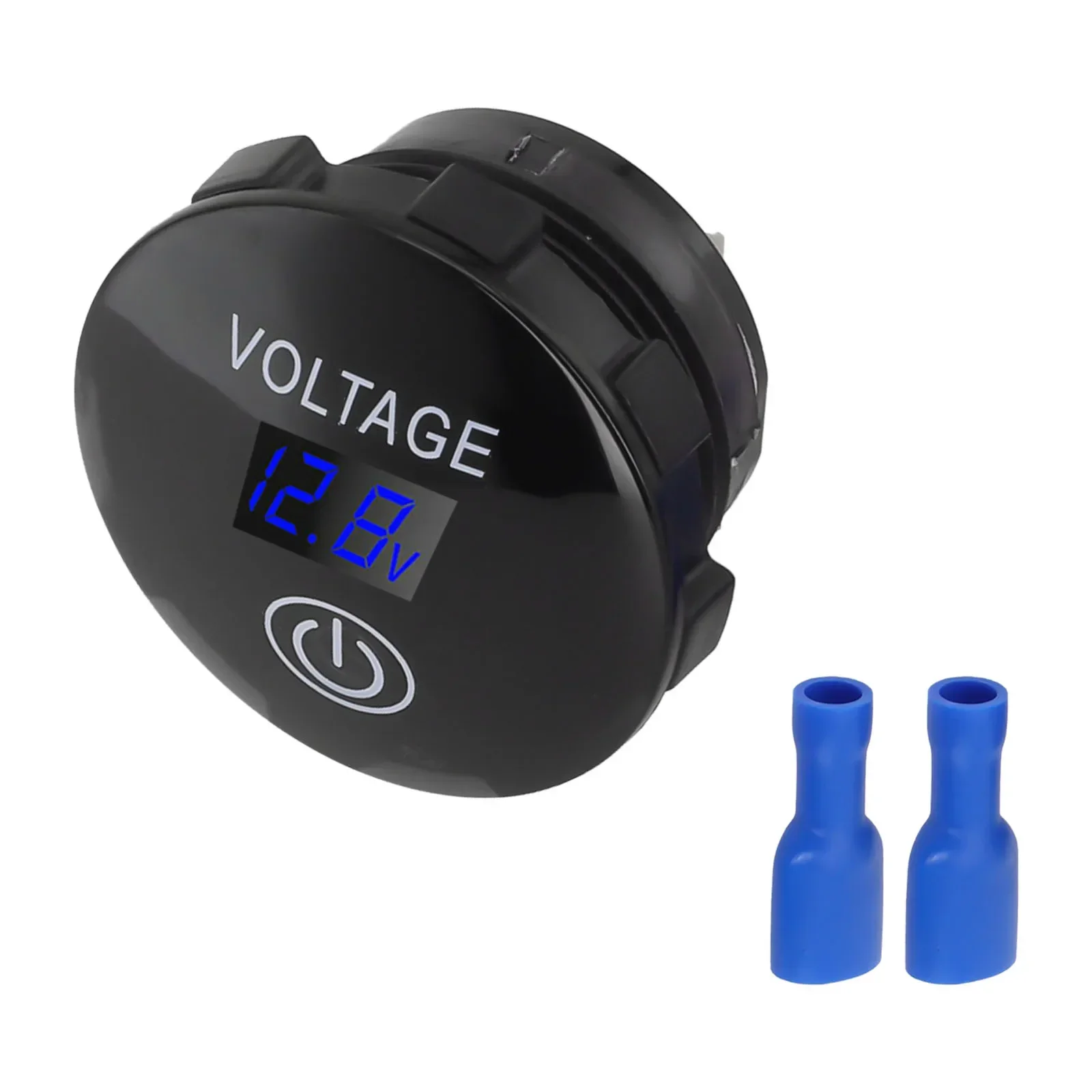 3-digit Display Battery Voltage Gauge 12V-24V Voltmeter Easy To Install Fixed Nut Installation LED Digital Display