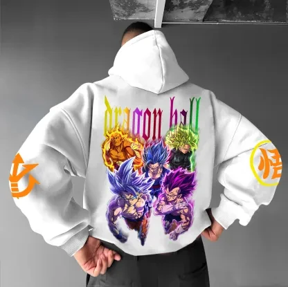 

Dragon Ball Collaboration Hooded Sweatshirt, Long-sleeved Male Anime Merchandise, Goku Cartoon Trendy Brand Loose Jacket