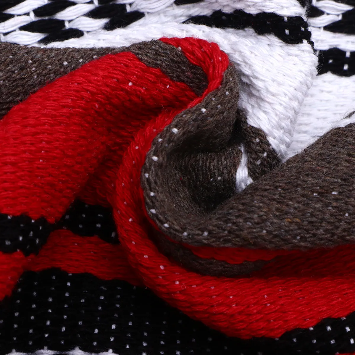 Woven Mexican Blanket Polyester Cotton Blend Sofa Throw Yoga Mat Cape Outdoor Concert Beach Picnic Car Blanket 130x180cm Red