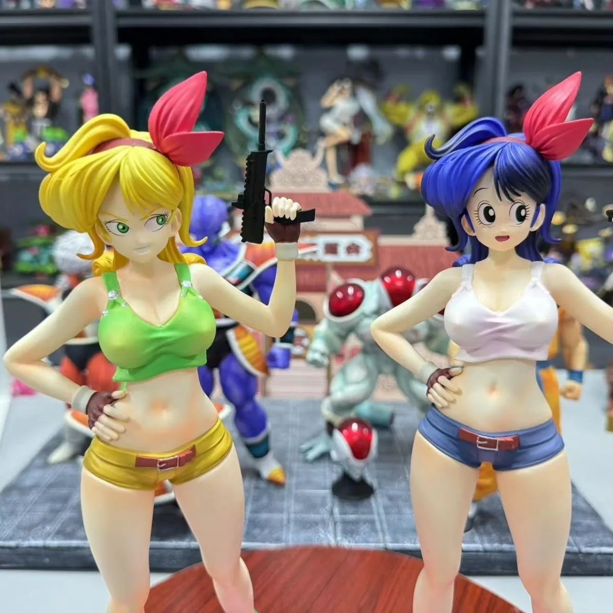 ドラゴンボールランチアニメフィギュア,ギャルブロンドヘアver,スタンドアップモデル,PVCおもちゃギフトコレクション,30cmアクションフィギュア