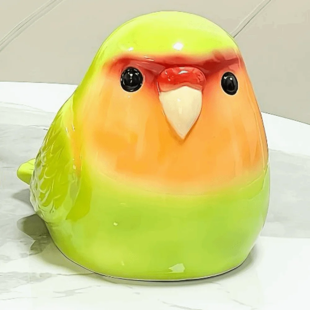 جميل صندوق مناديل سيراميك السيراميك سعة كبيرة الببغاء الأنسجة صندوق تخزين ديكور قابلة لإعادة الاستخدام موزع المناشف الورقية غرفة المعيشة