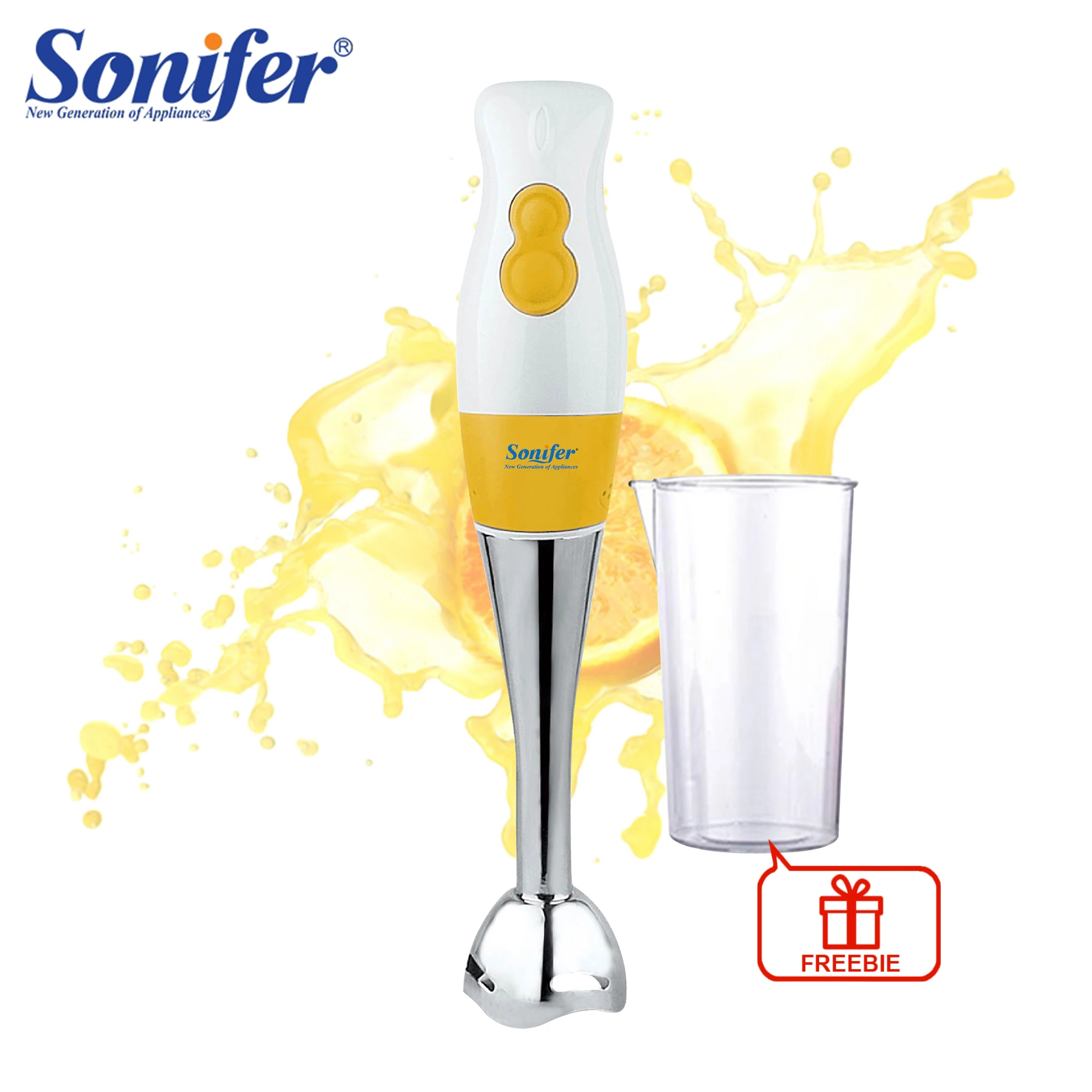 

200W Hand Blender Immersion Electric Food Mixer Ice Crushing Kitchen Vegetable Meat Grinder Chopper Whisk Fruit Stirring Sonifer