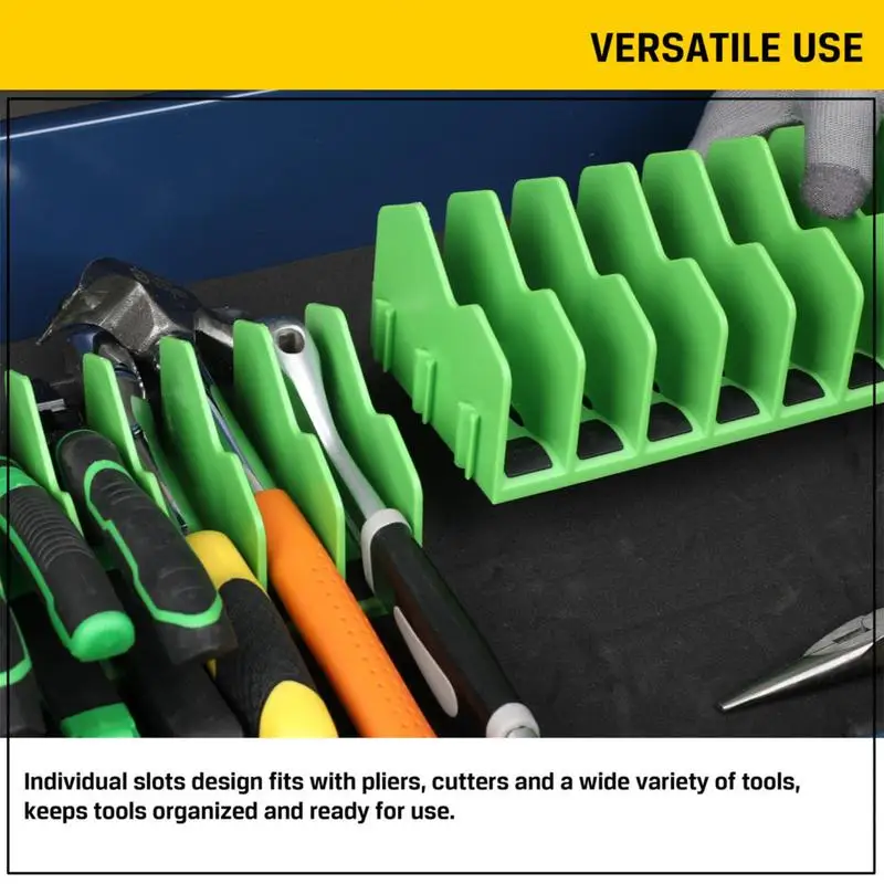 Organizador de almacenamiento de herramientas, alicates y llaves, soporte de herramientas con 10 ranuras, martillos, sistema de almacenamiento de herramientas de mano, estante Modular para caja de herramientas de almacenamiento de taller