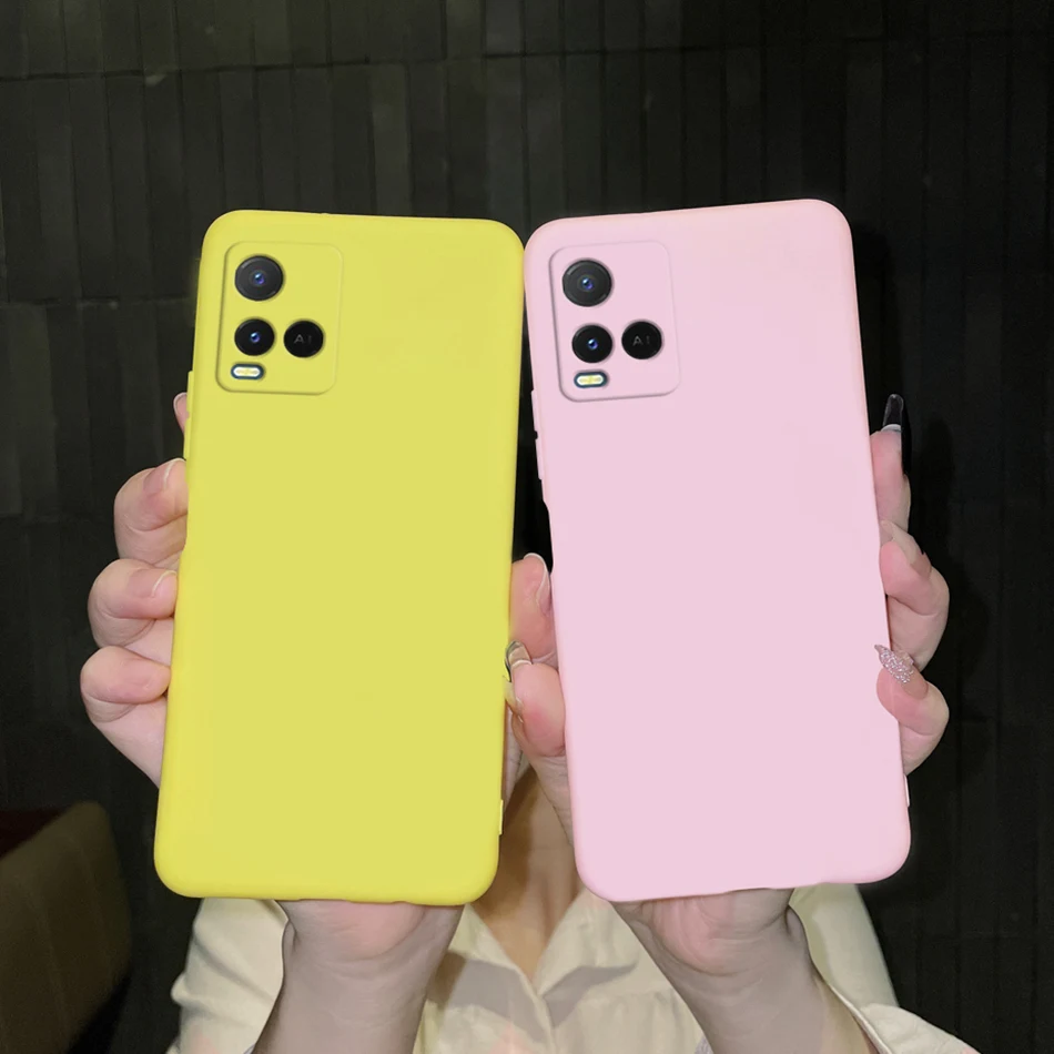 Candy Color Phone Case For Vivo Y21 2021 Y21S Y 21 V2110 V2111 Matte TPU Case Back Cover For Vivo Y33S Y 33S V2109 Shell Funda