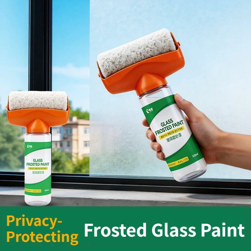 

500ml Frosted Glass Paint Window Frosting Coating Anti Peeping Privacy Window Glass Water-Based Paint Window Blackout Art Paint