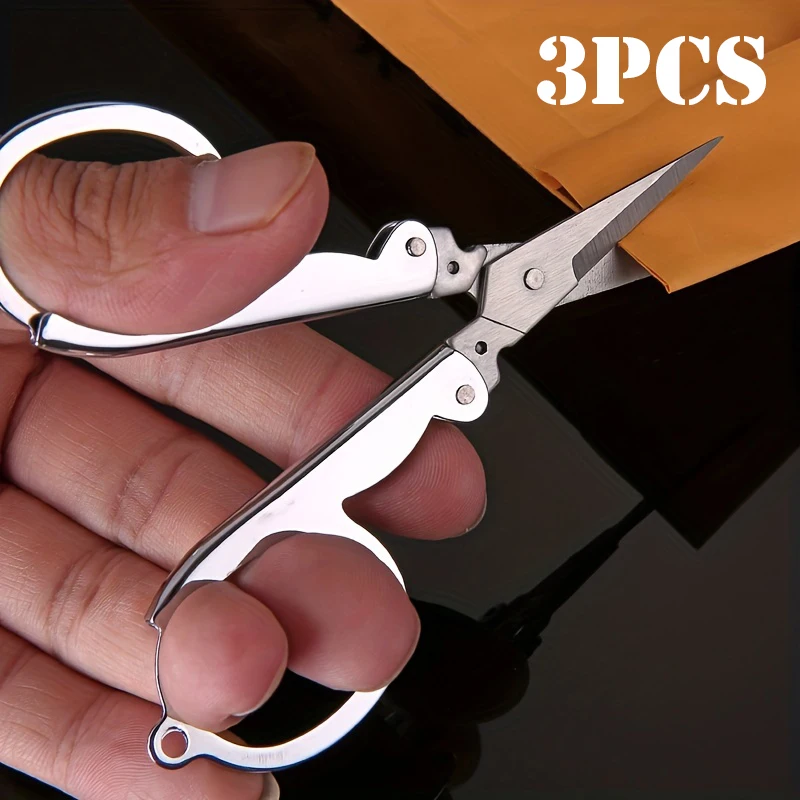 1/3pcs Folding Scissors Pocket Travel Crafts Sharp Blade Emergency Foldable Travel Embroidery Scissor Thread Tailor Scissors