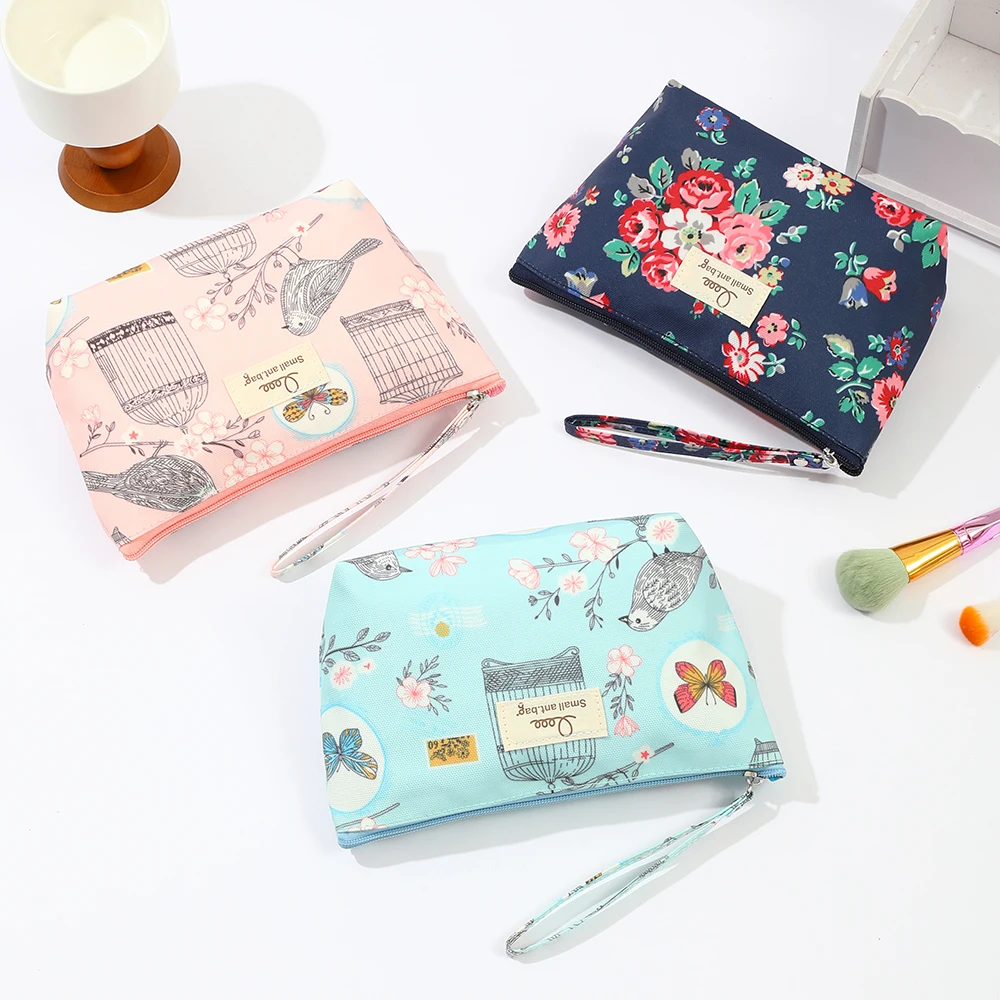 

Color printed waterproof cosmetic bag large ladies travel portable toiletry bag multifunctional cosmetic tool storage bag