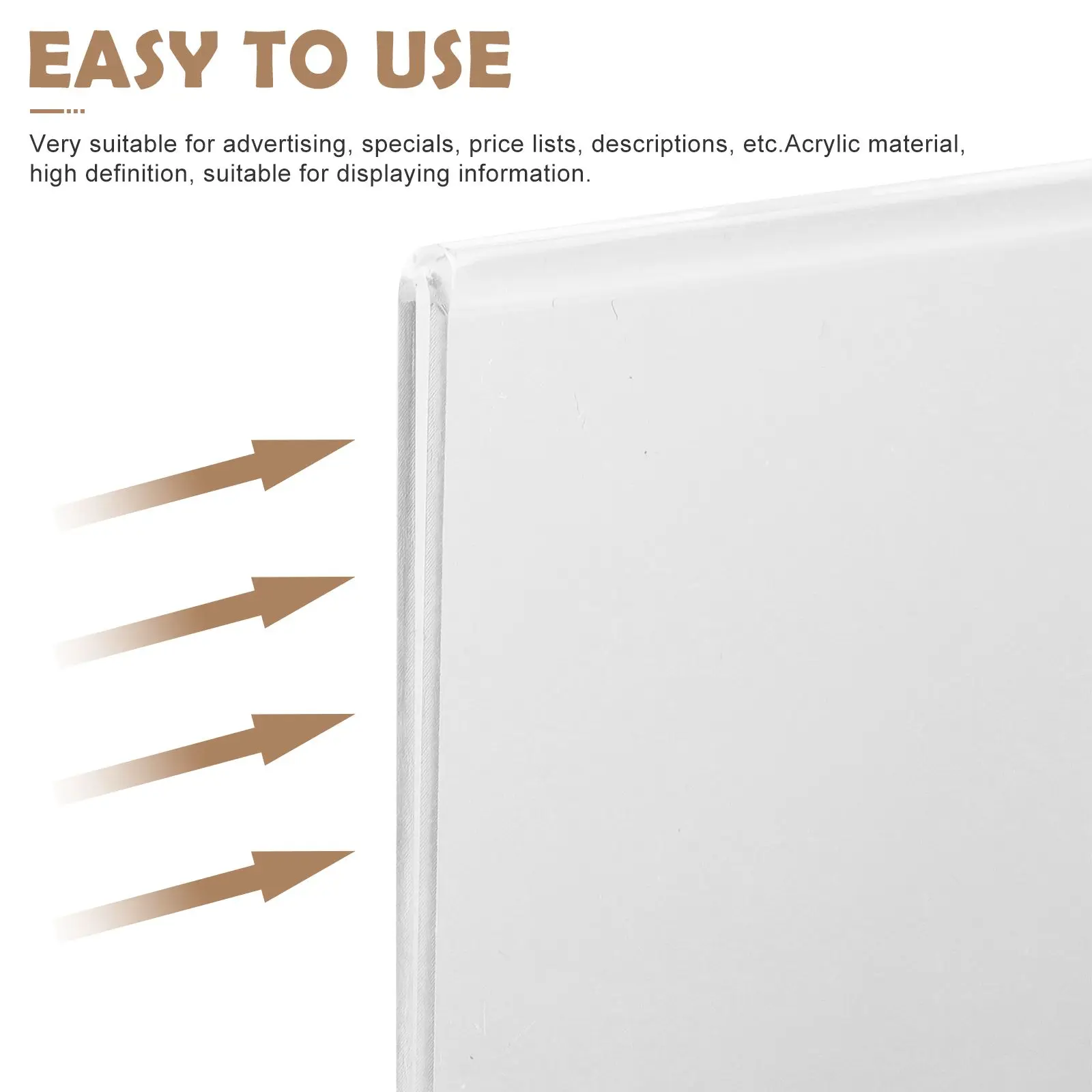 Holz Acryl Display Board Notizklemme Menü Rack Desktop Foto Halter Steady Sign Tabletop Ganizer