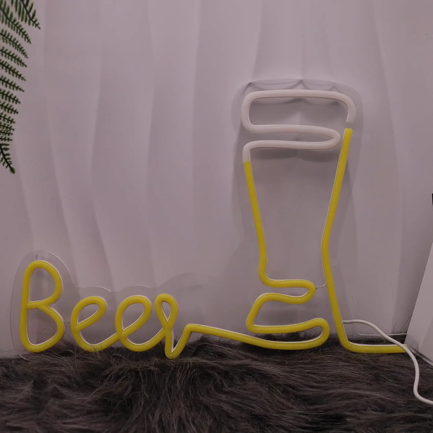 Beer LED Neon Light - USB Powered, With Dimmer, Adjustable Brightness, Perfect for Home Bars, Lounges, Party Decor