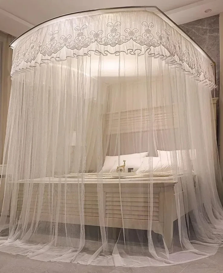 

Foldable Mosquito Net Bed Stand Protector Lightweight Mosquito Net Nail Proof Mesh French Door Girls Bedroom Zanzariera Bed Tent