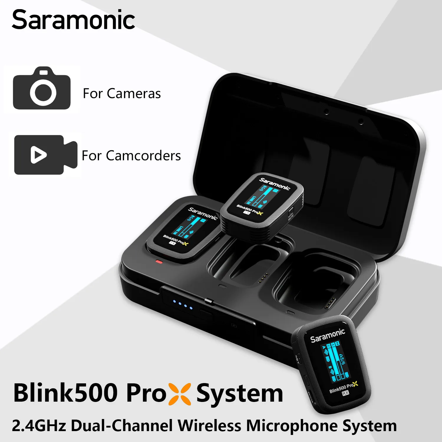 Saramonic Blink500 ProX Professional Youtube 2.4GHz Condenser Wireless Lavalier Microphone for iPhone Huawei Xiaomi Camera Mic