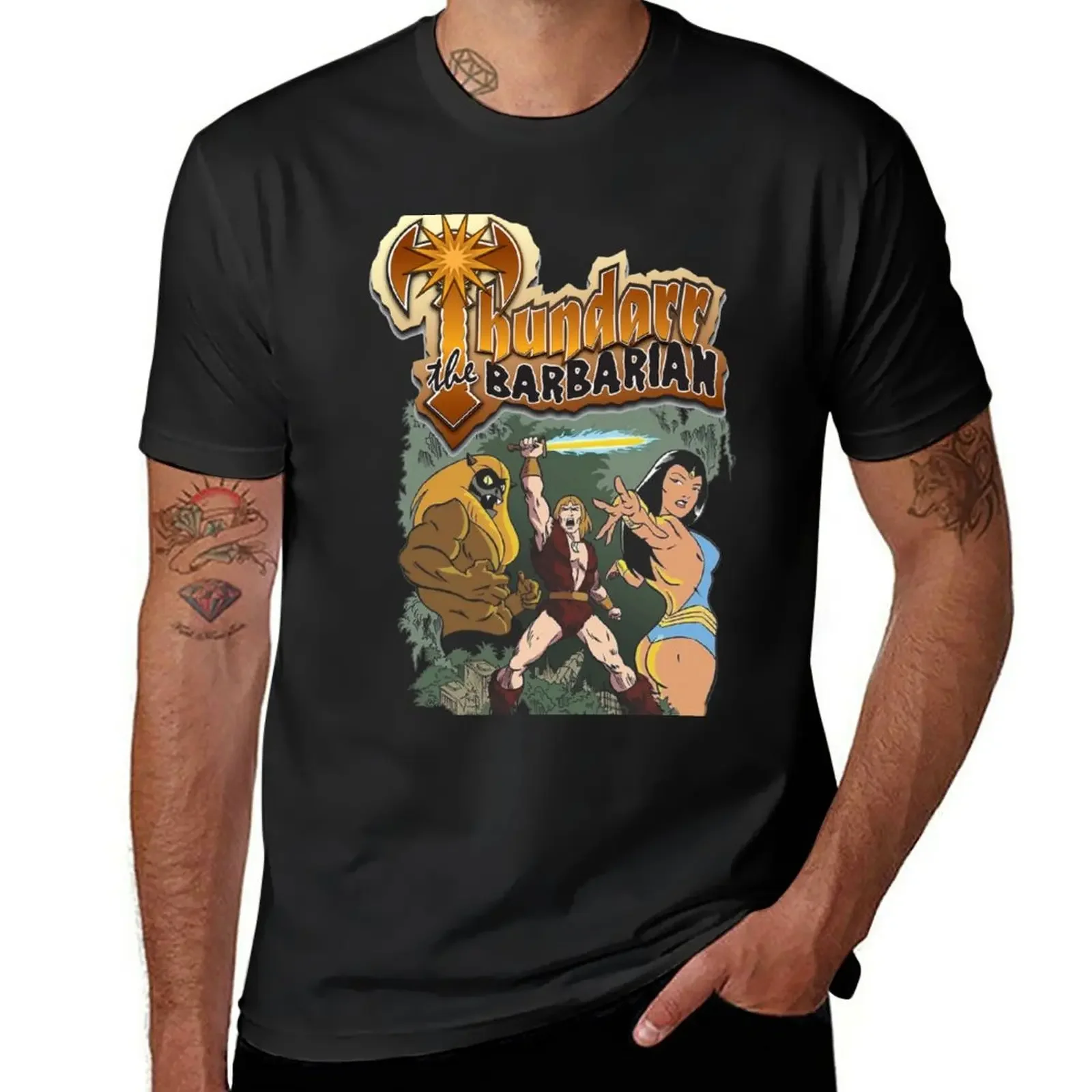 Thundarr the barbarian T-Shirt summer anime clothes hippie tees oversized t shirt aesthetic clothing plain white t shirts men