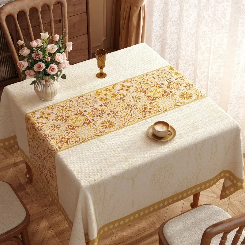 2026 New PVC Printed Tablecloth with Diverse Colors Fits Square Dining and Tea Tables Adorning Home Tabletops To Build Warm