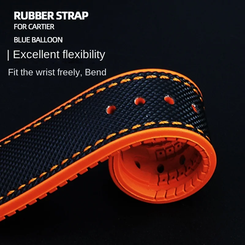 Dla Breitling seiko Mido Tag Heuer pasek do zegarka na płótnie Nylon gumowy 20 22mm 24mm wodoodporny zegarek męski zielony niebieski akcesoria