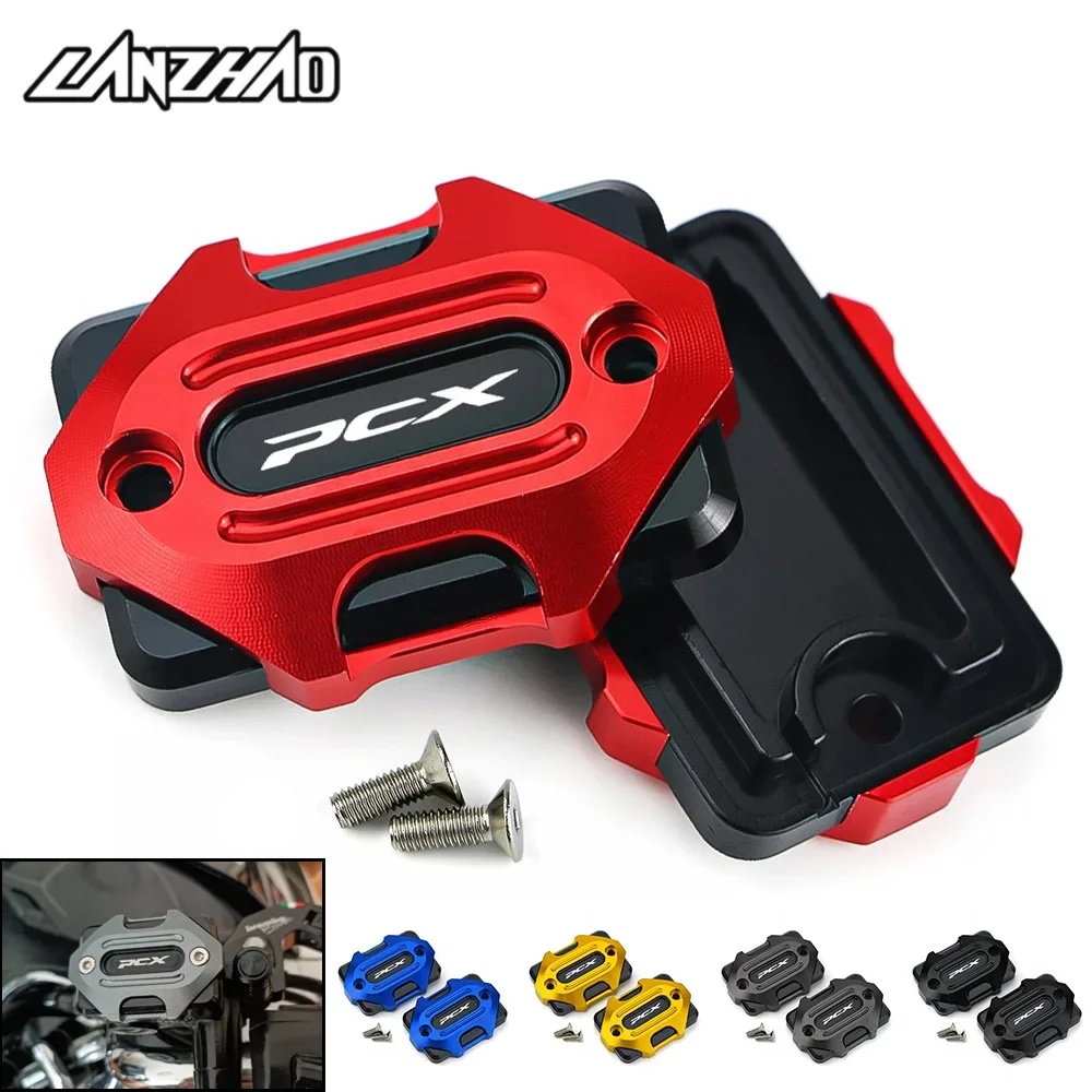 PCX Motorcycle Brake Fuel Oil Cup Cap Master Cylinder Cover CNC Aluminum Accessories for HONDA PCX150 PCX160 2021 2022 2023