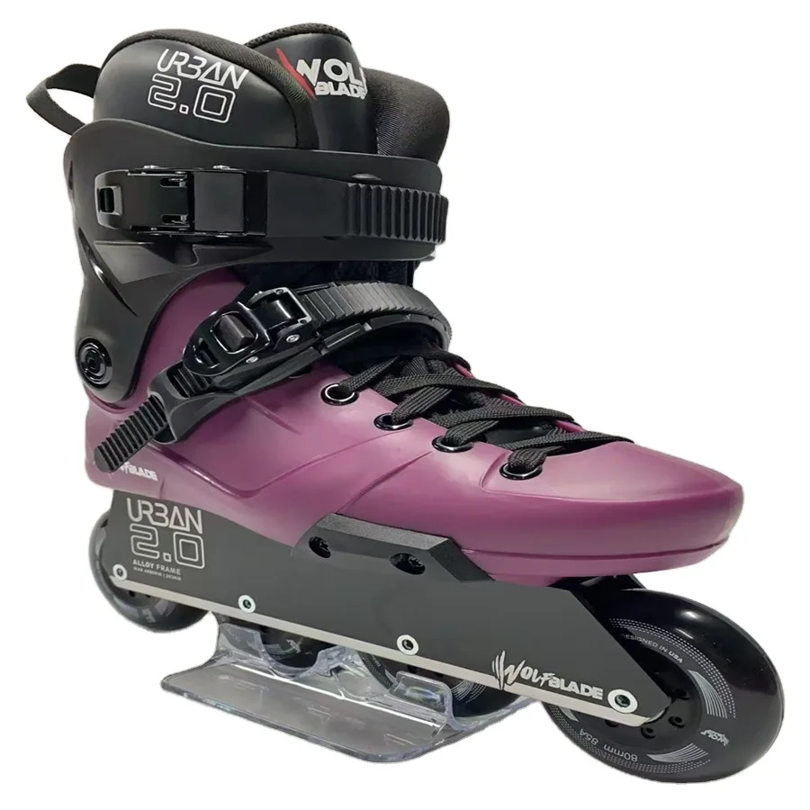 

YSMLE New style fix size urban Racing hard boot freestyle slalom patines Ruedas roller 4 wheels inline skates for adults