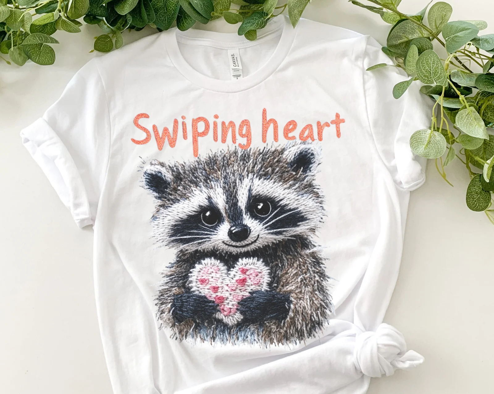 Cute Raccoon Shirt Stealing Hearts Tee T-Shirt for WildLife Lovers Adorable Gift