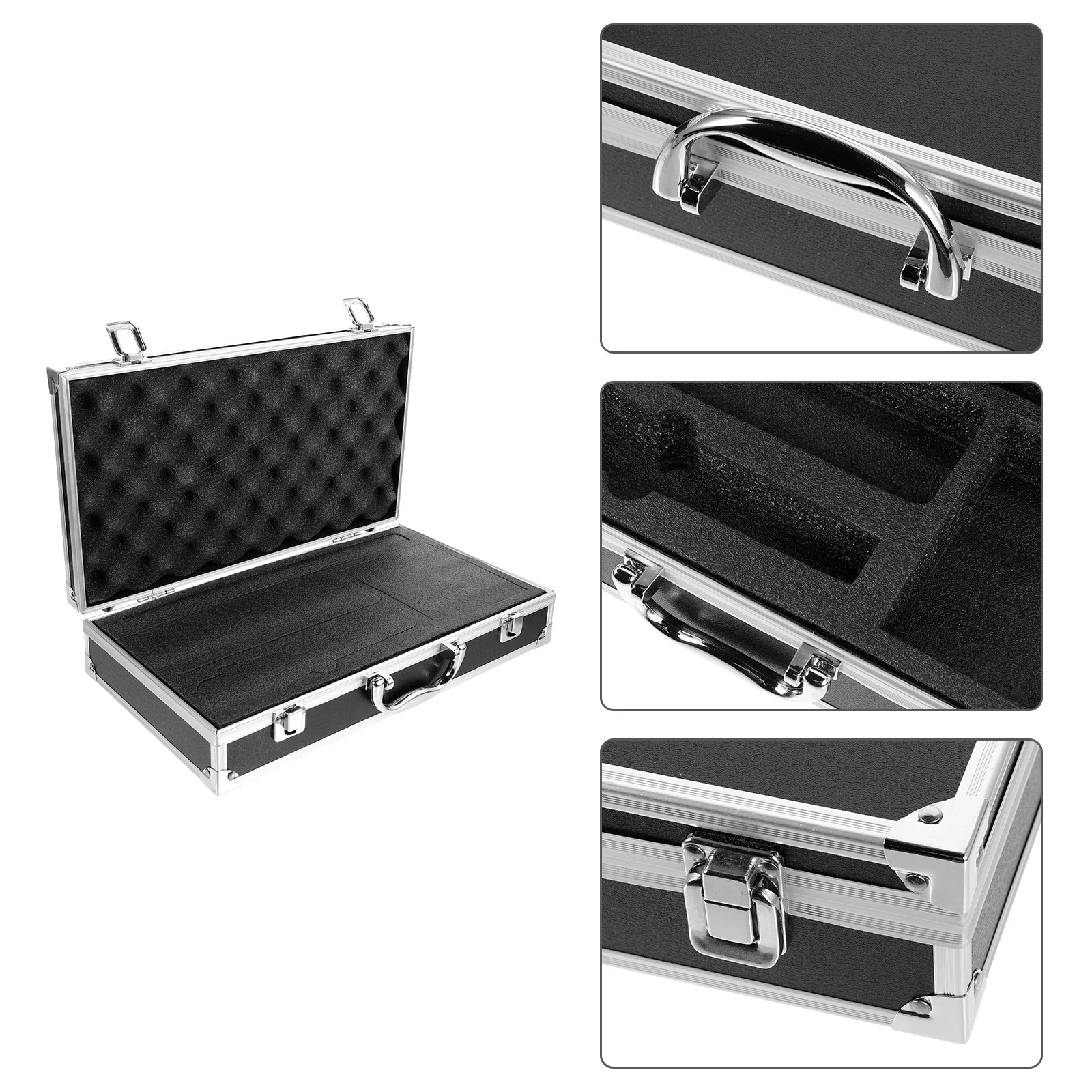 

Microphone Box Case Computer Stand Portable Cases Wired Outdoor Speakers Carrier for Gym Alloy Bracket Bag