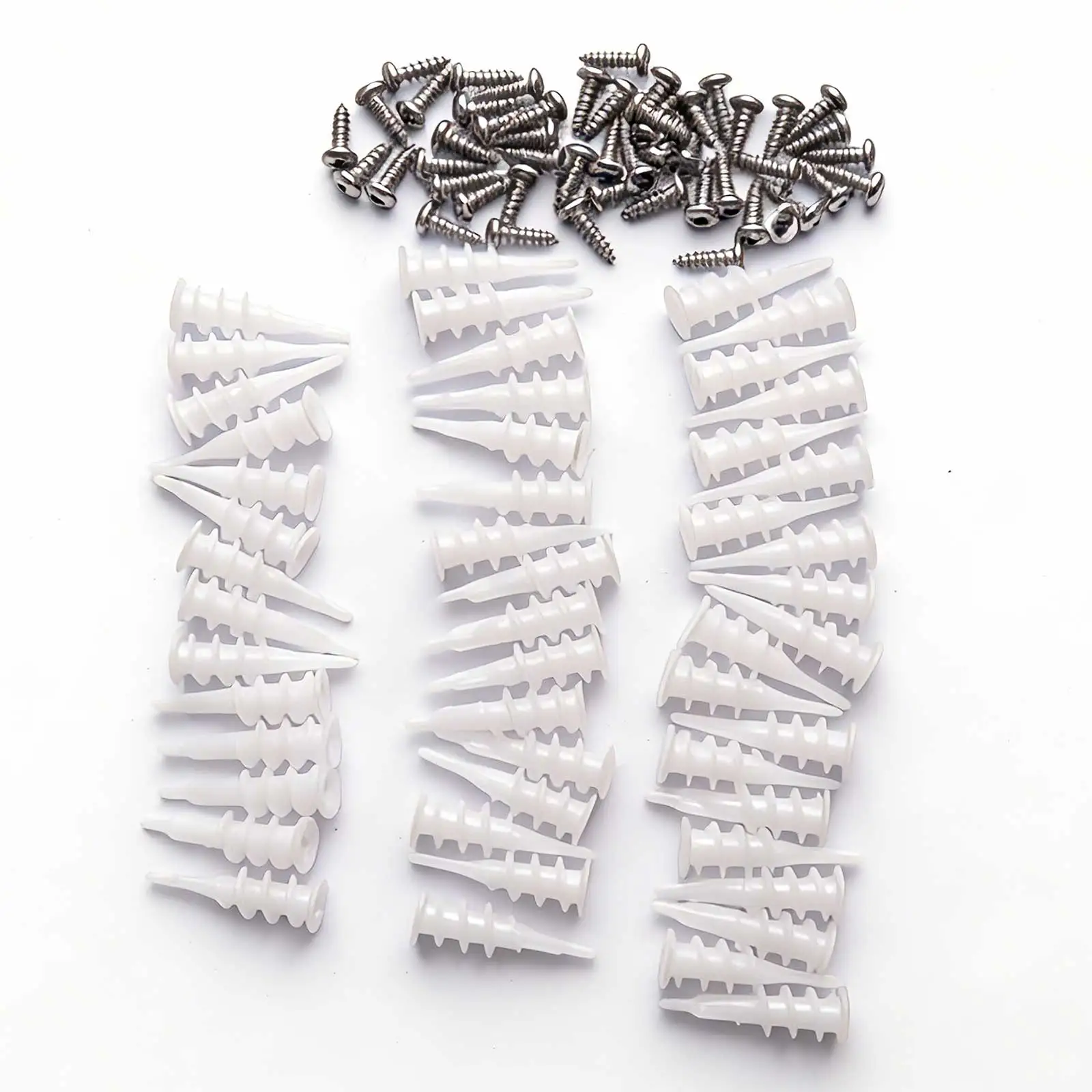 مراسي الحفر الذاتي مع مسامير ، لوحة الجبس الأبيض ، مجموعة متنوعة ، 50 قطعة