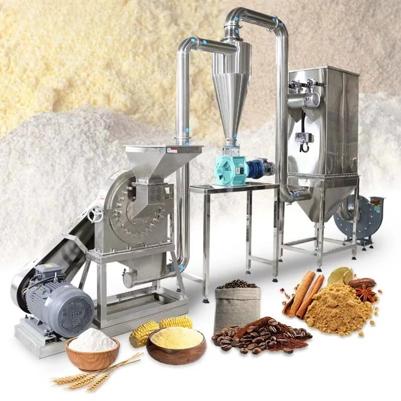 Cassava Starch Spice Process Grinder Grind Commercial Flour Grain Mill Pulverizer Powder Make Machine