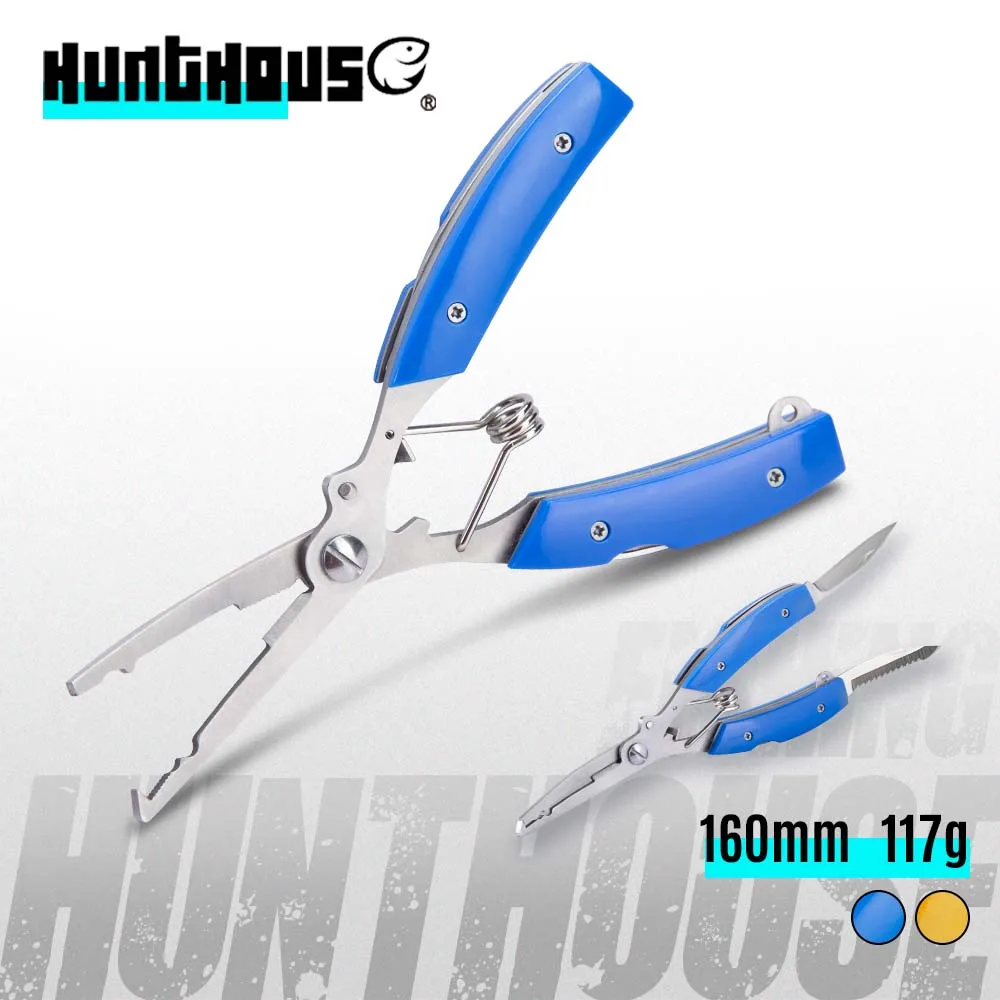 

Hunthouse Multifunctional Fishing Pliers Tainless Steel Fishing Tools 160mm 123g Pliers Equipment for Lure Hook shears