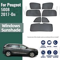 For Peugeot 5008 2017-2023 2024 Magnetic Car Sunshade Shield Front Windshield Curtain Window Uv Protection Sun Shade Visor Blind