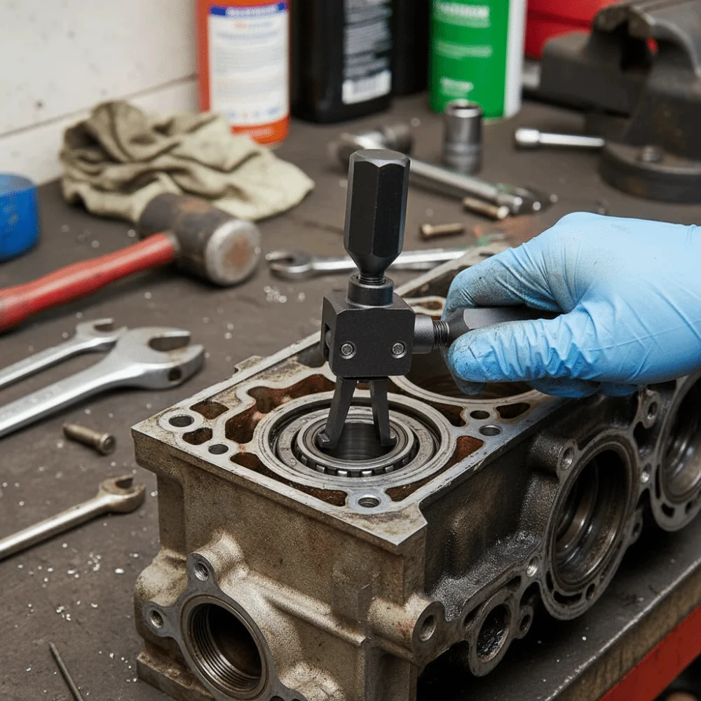 

Прочный строительный съемник пилотных подшипников, 2-кулачковая конструкция, удлинительная насадка, инструмент для снятия подшипников, резьбовой стержень