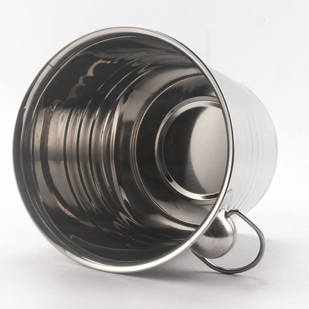 

2Pcs Stainless Buckets Set Beer Ice Cube Container Bucket Thickened Small Bucket for Party Bar 3L Capacity