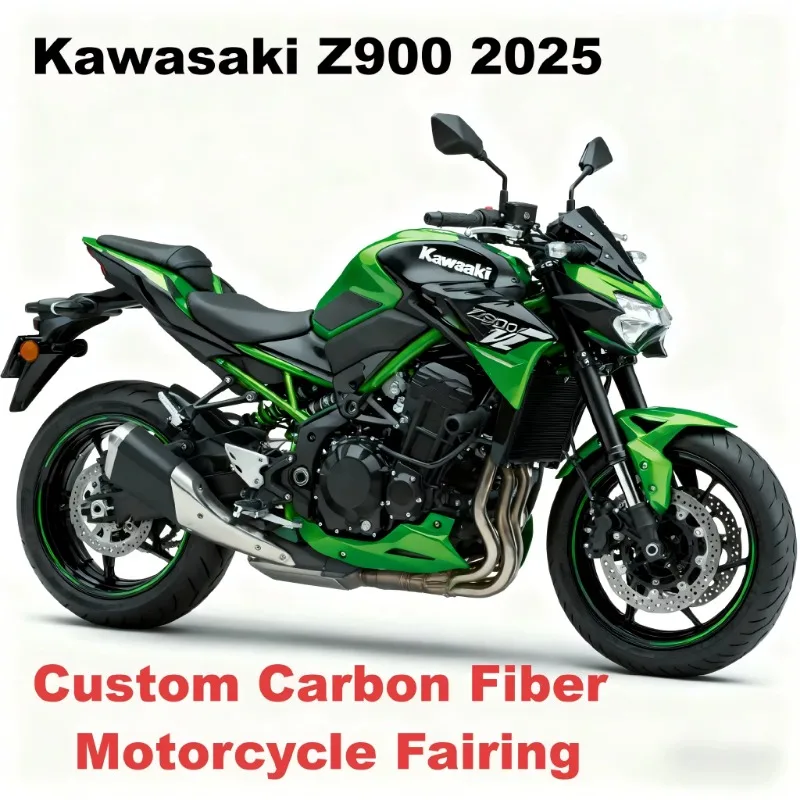 Full-Size Custom Motorcycle Body KitOEM 3K 100% Dry Carbon Fiber Motorcycle Fairing Kit For Kawasaki Z900 2025 Carbon Fiber Fair