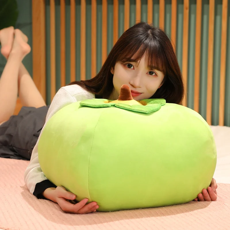 Kawaii Plush Persimmon Dolls Cute Japanese Ins Super Soft Plants Auspicious Gift Home Decor Sofa Bedroom Cushion