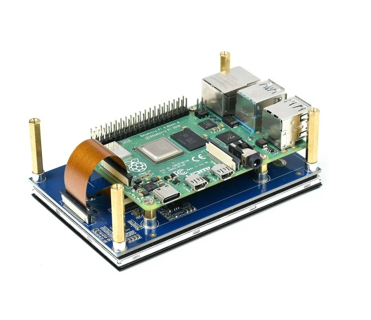 شاشة لمس سعوية 4.3 بوصة لـ Raspberry Pi، 800 × 480، IPS زاوية واسعة، واجهة MIPI DSI