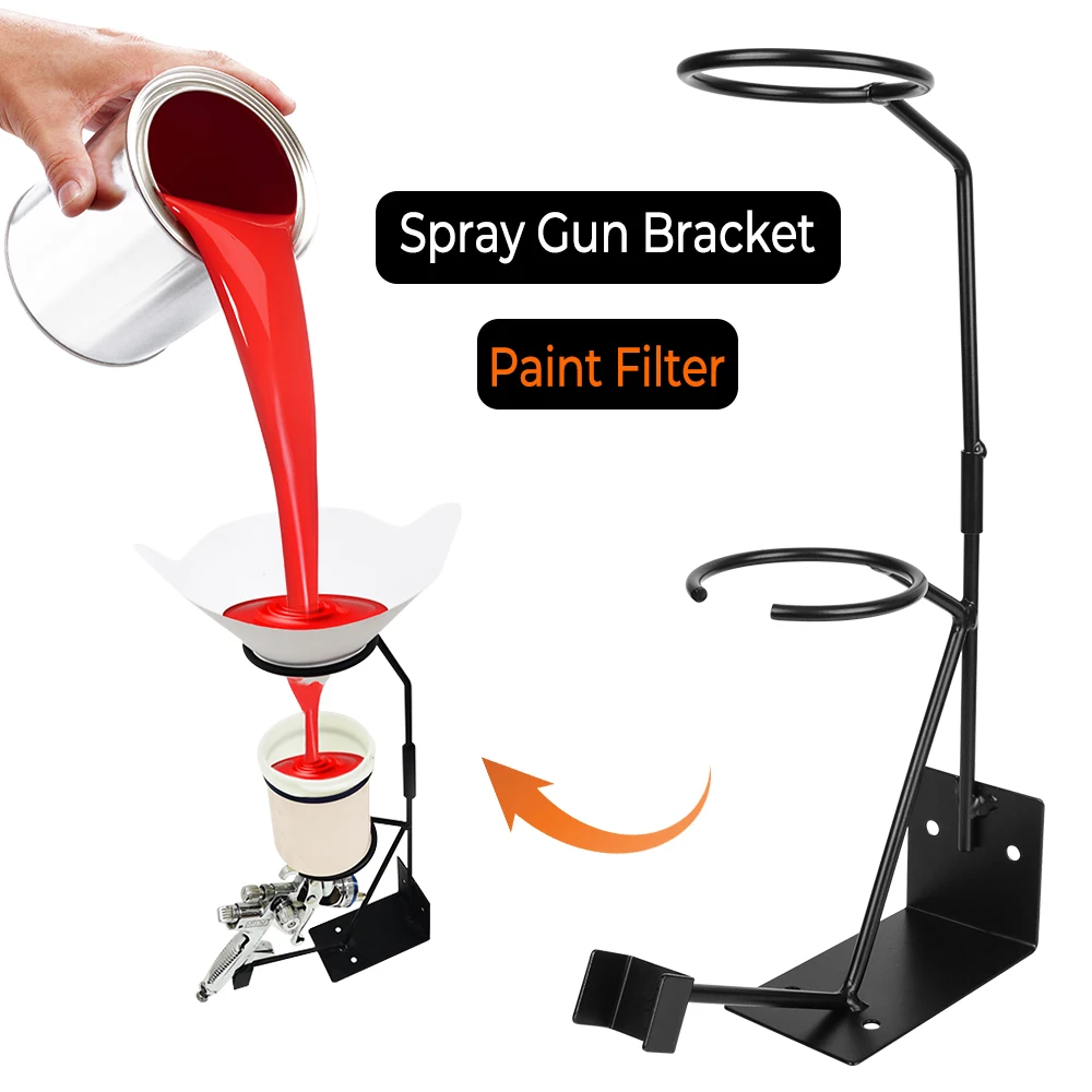 

Spray Gun Accessories Storage Rack Car Paint Sprayer Stand Bracket Spray Gun Holder Paper Funnel Rack Household Steel