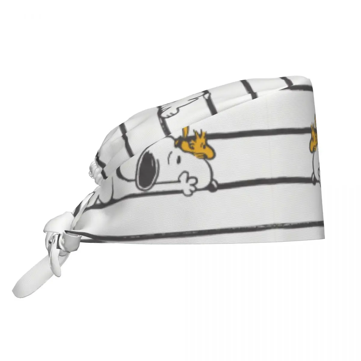 

Пользовательские S-Snoopyes Giggle Laugh Scrub Hat Хирургические шапочки для волос Шапки для волос Мультяшные комиксы для работы с собаками Шляпа для медицинских хирургических