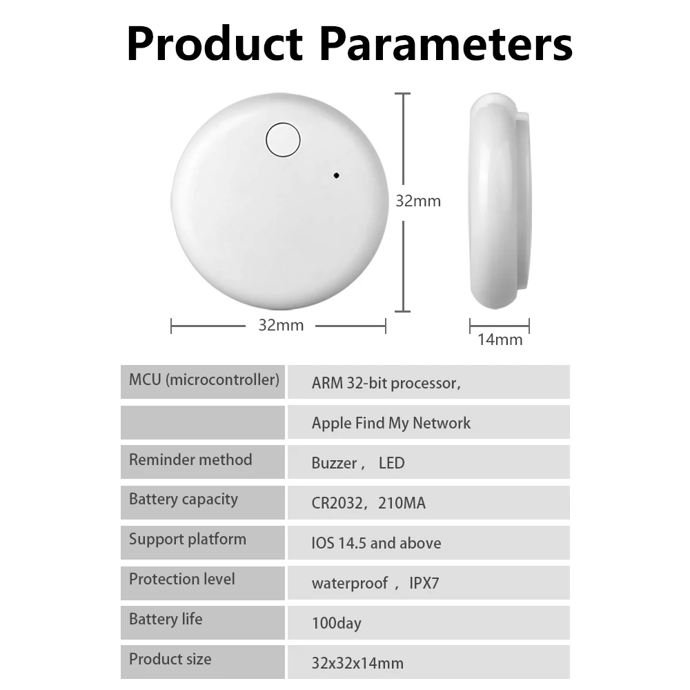 علامات تعقب ذكية صغيرة من Tideboom لـ Apple Find My Pets Kids مفتاح المحفظة سيارة الأمتعة مكافحة خسر مكتشف محدد إنذار لنظام Ios #4