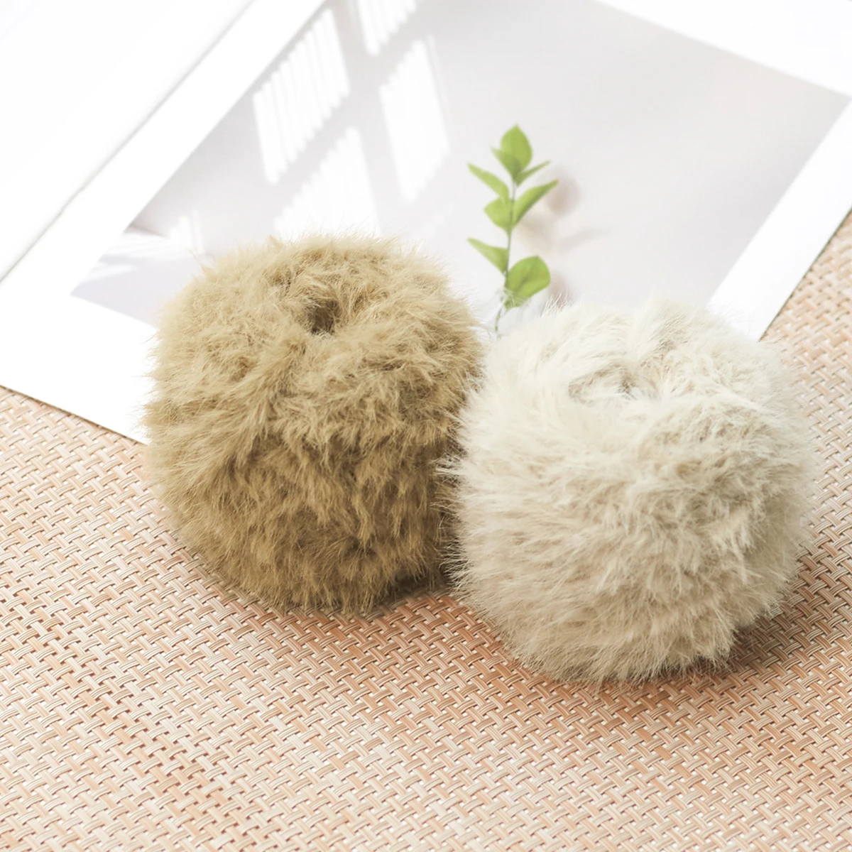 50g high and low hair imitation fur wire knitted scarf bag handmade woven DIY hook needle water mink wool ball/GD01