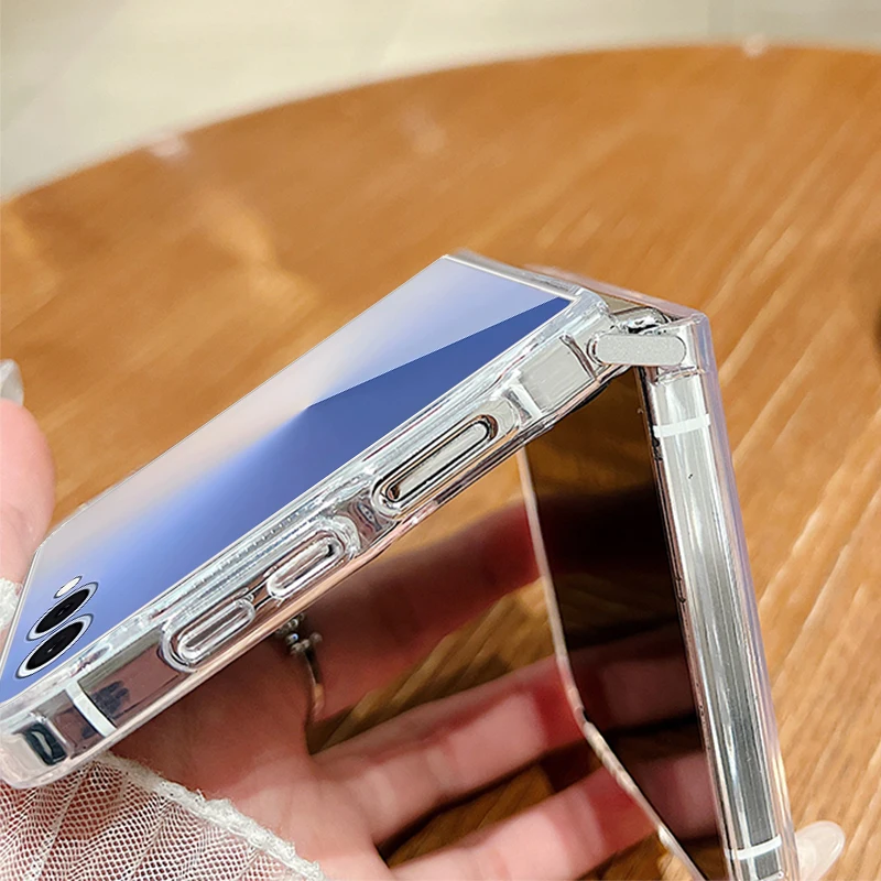 Custodia morbida per telefono in TPU per Samsung Galaxy Z Flip 7 FE 6 5 4 3 5G Flip7 Flip6 Flip5 Cover pieghevole stampata con cuore d'amore con stampa leopardata