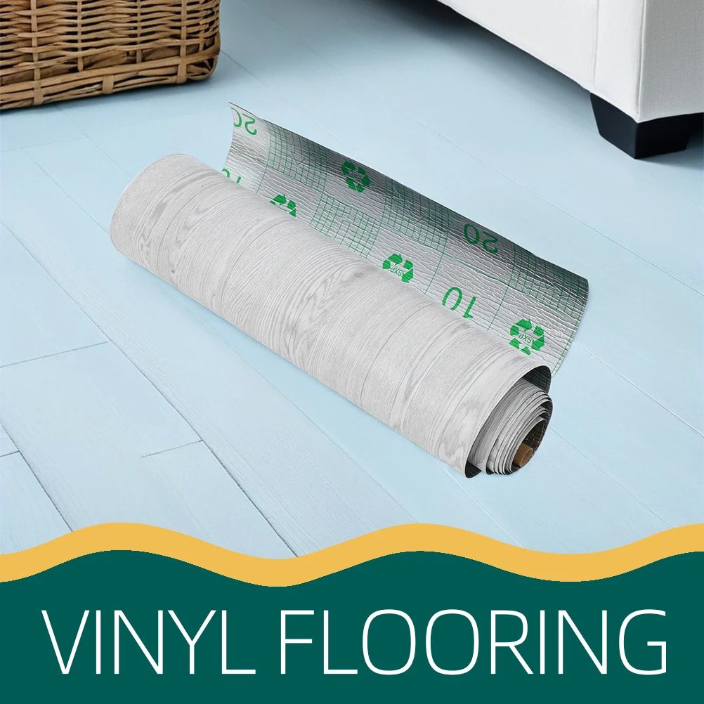 1 Rolka 300x40cm Samoprzylepnych Płytek Podłogowych z PVC Wodoodporne Naklejane Płytki do Kuchni Łazienki Sypialni Biura Komercyjnego