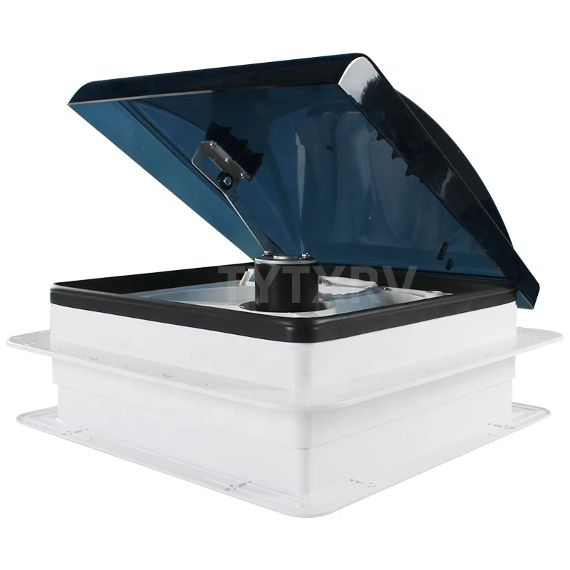 

Caravan Accessories 340mm Manual Control RV Roof Vent Fan 3 Speeds Caravan Skylight Exhaust Fan