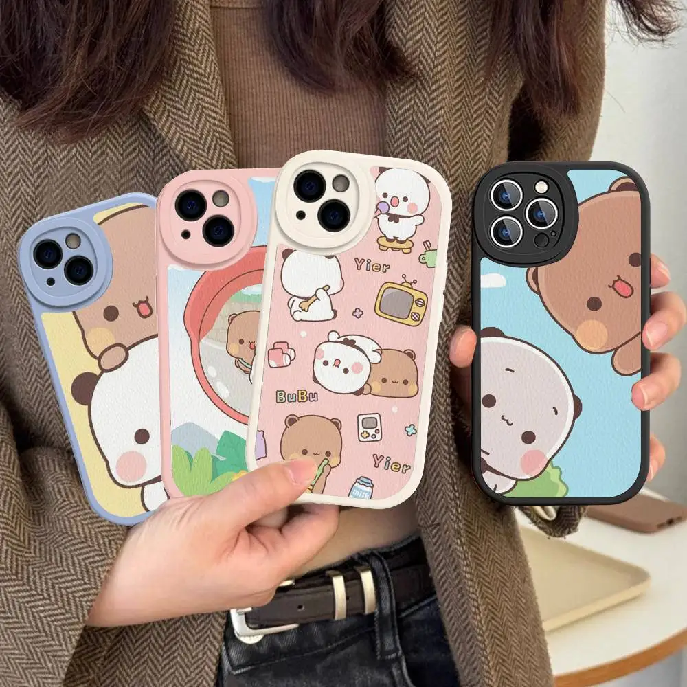 

Popular B-Bubu And D-Dudu Phone Case For IPhone 16 15 14 13 Pro Max 11 12 Plus Leather Silicone Cover