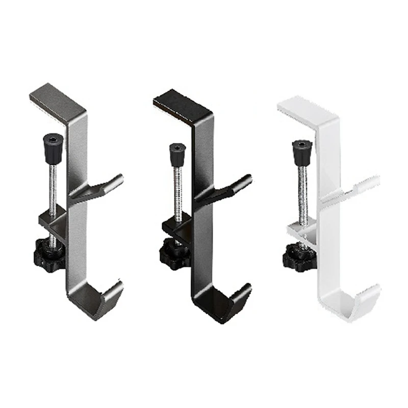 

10Pcs Double-Layer Locking Desk Hook Bag Hook Office Desk Mobile Bag Hook Desk Side Table Hook-AA70