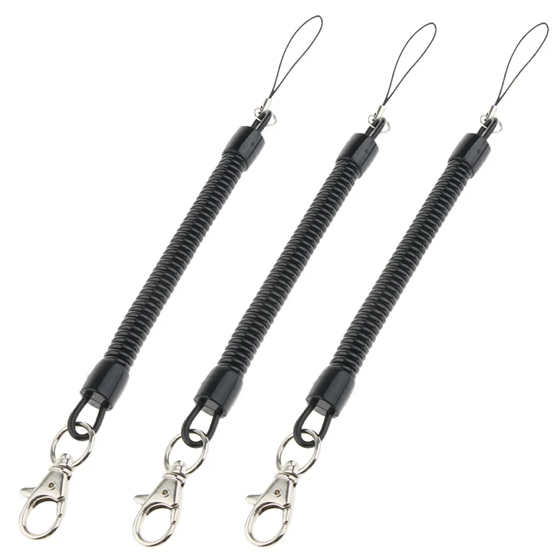 

3 шт., эластичный ремешок для мобильного телефона с защитой от потери и металлическим крючком для занятий спортом, бегом, MP3/MP4, держатель для ключей, брелок, аксессуары для мобильных телефонов