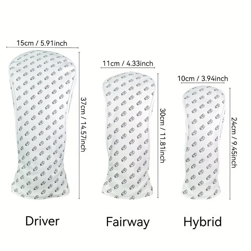 Fashionable and Minimalist Golf Club Head Cover - Dustproof and Durable Protective Cover, White Design, Golf Accessories view 6