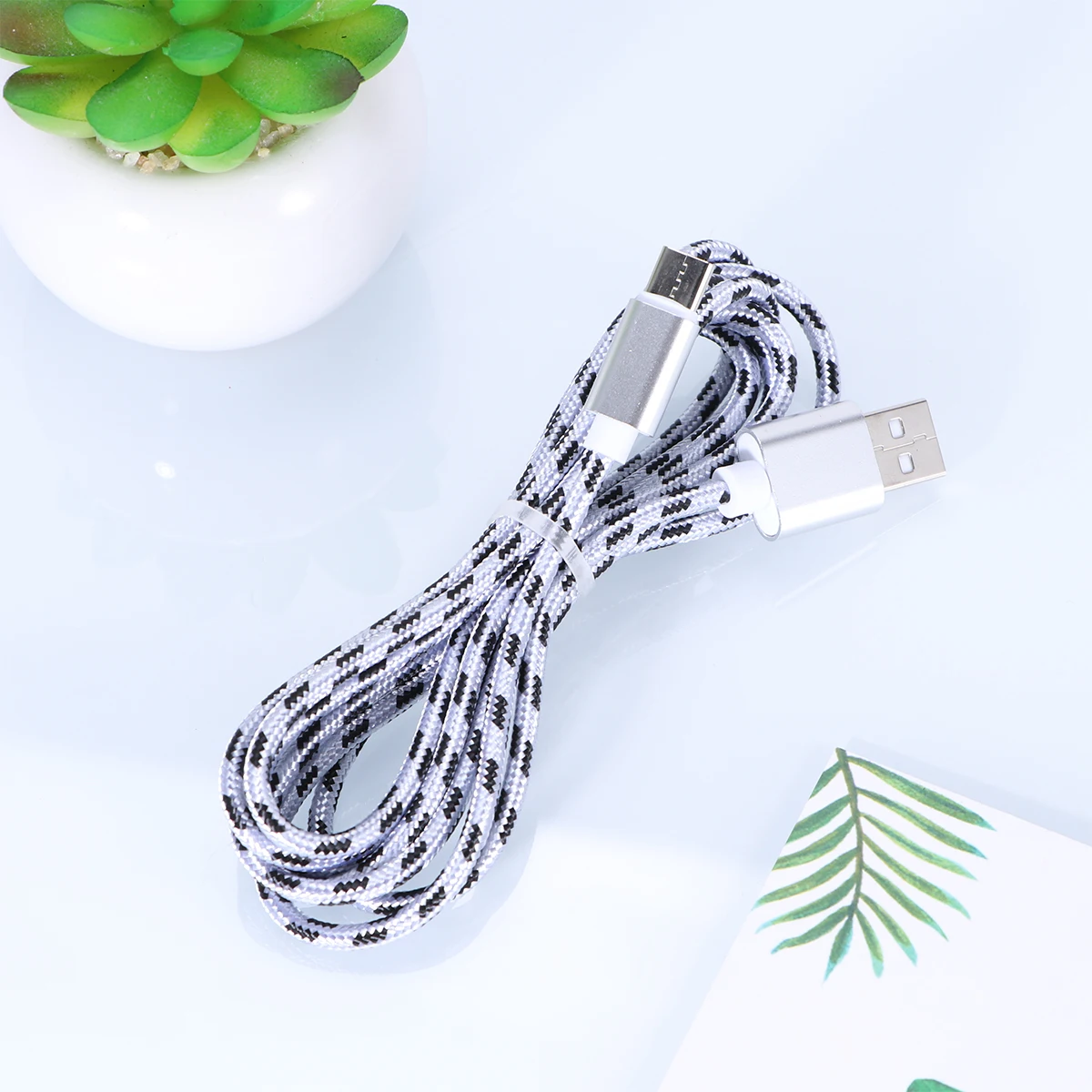 

Tiger Pattern Type C Cable USB C Fast Charging Data Sync Durable Nylon Braided High Quality For