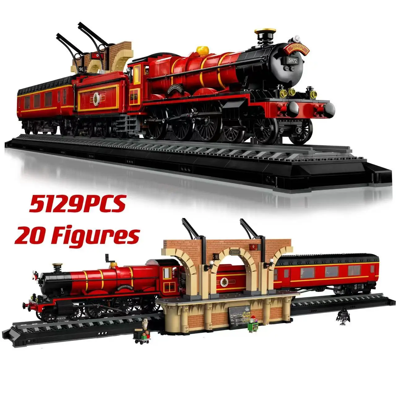 Collector's Edition 76405 118CM Hogwiartsed Express Train Building Set Bricks with Small people Toys For Adults Gift 5129PCS