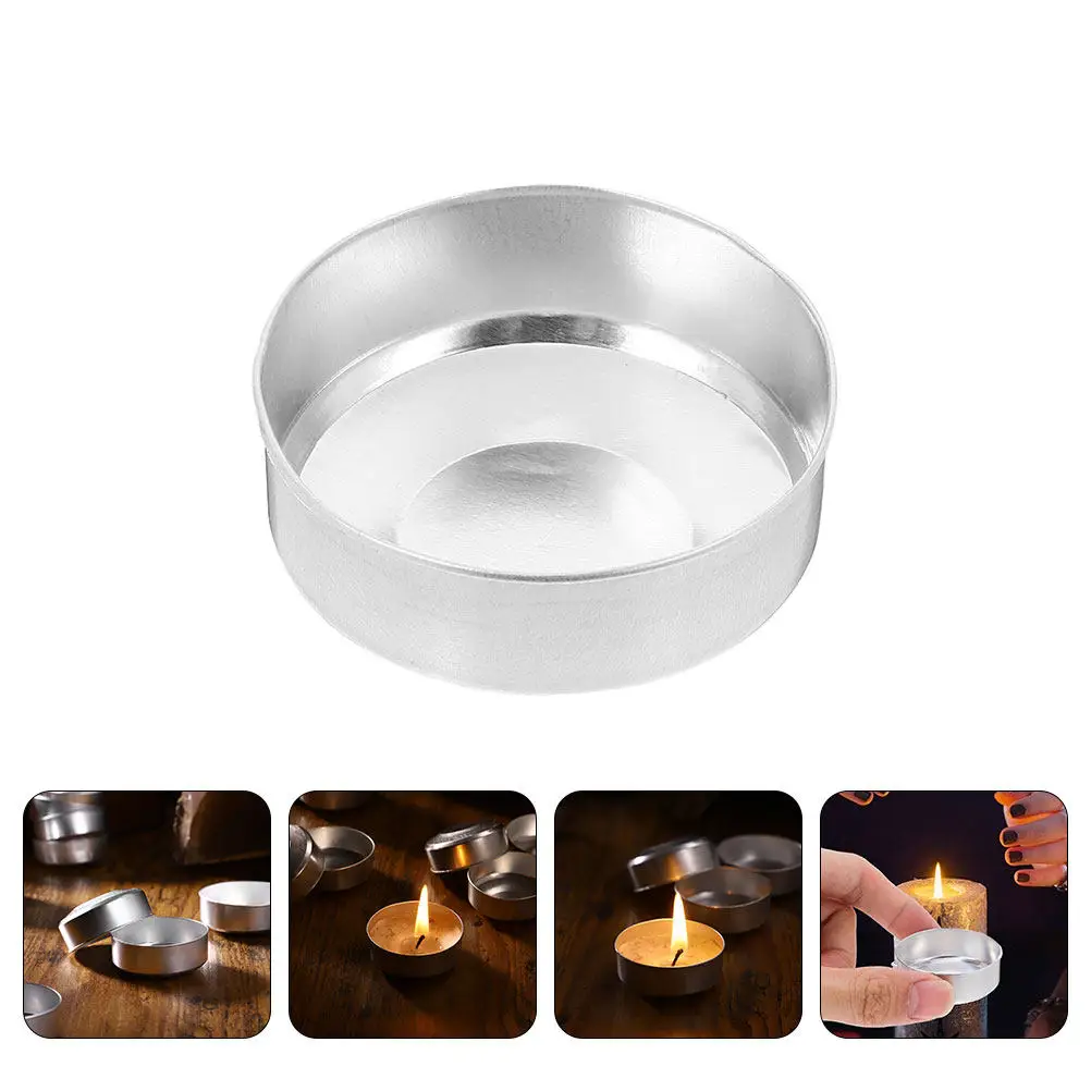 150Pcs Aluminum Tea Light Holders Lightweight Heat Resistant Empty Jars for DIY Wax Melts Small Craft Projects