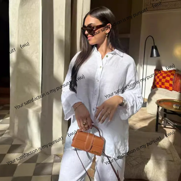 Set 2 potong pakaian kasual dan nyaman dari katun dan linen baru