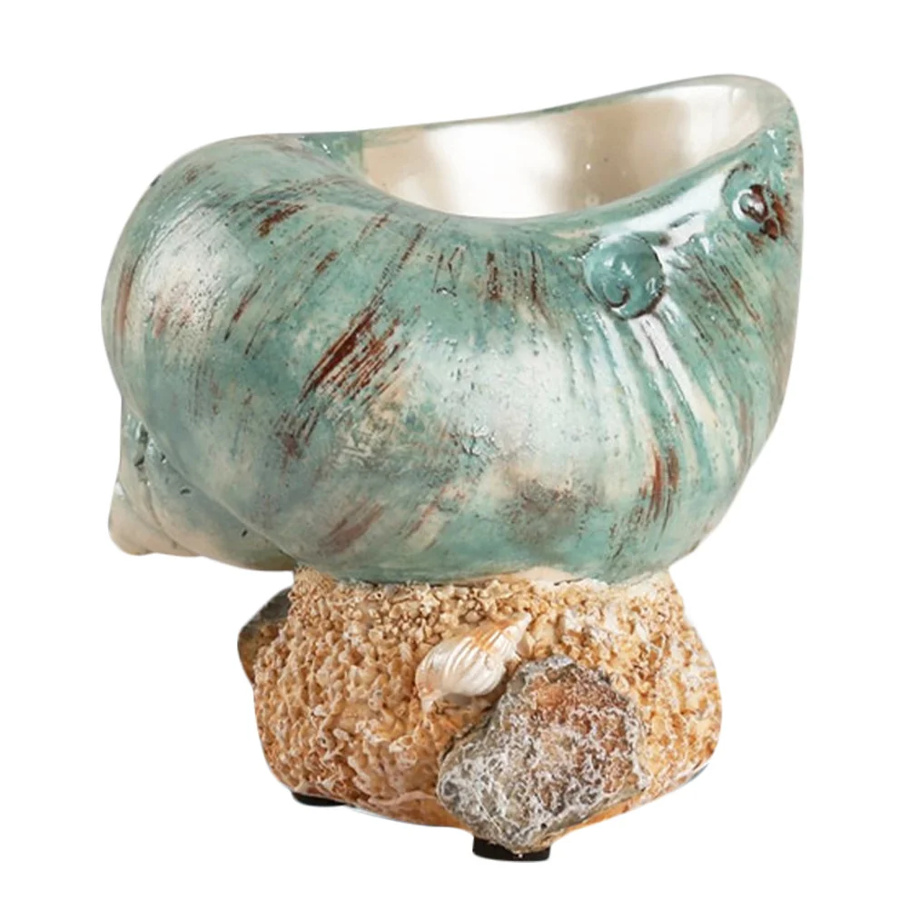 

Large Conch Shell Decor Resin Shell Statue for Coastal Home Ocean Table Decor DIY Craft Succulent Container Seashell Display